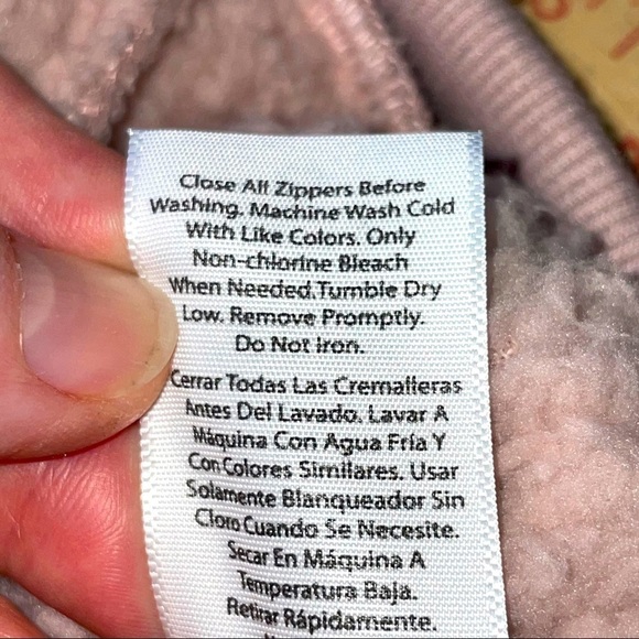 Time and Tru Pink Teddy Bear Sherpa Vest Size Large - Picture 11 of 13